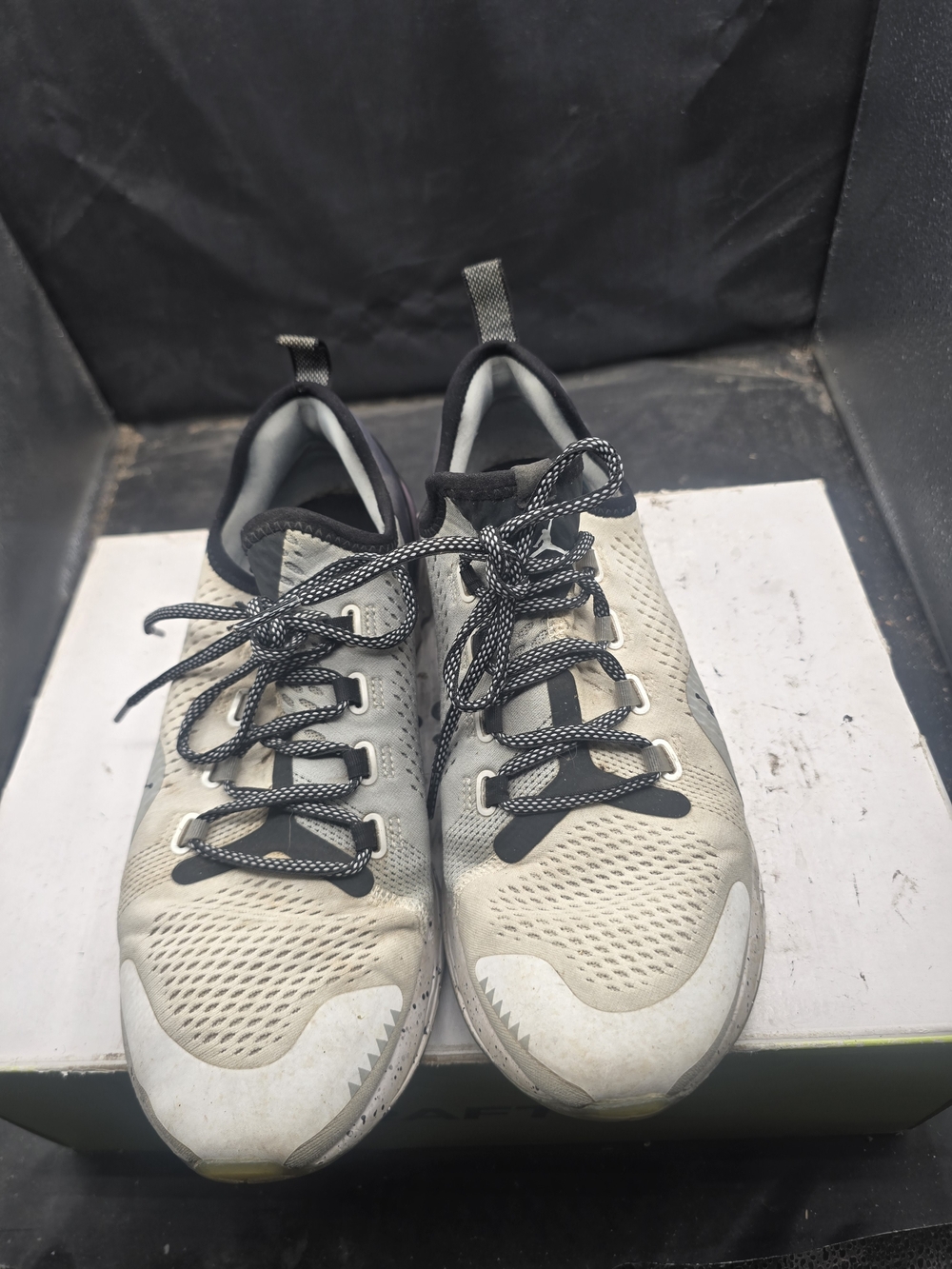 Jordan Men's White and Black Athletic Sneakers